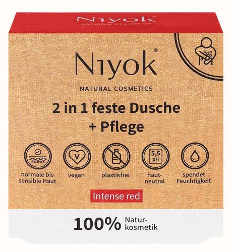 2 in 1 feste Dusche + Pflege - Intense red